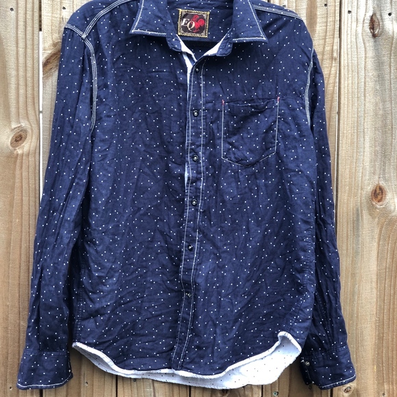 EQ Other - EQ Rooster Mens Polka Dot Button Down Shirt